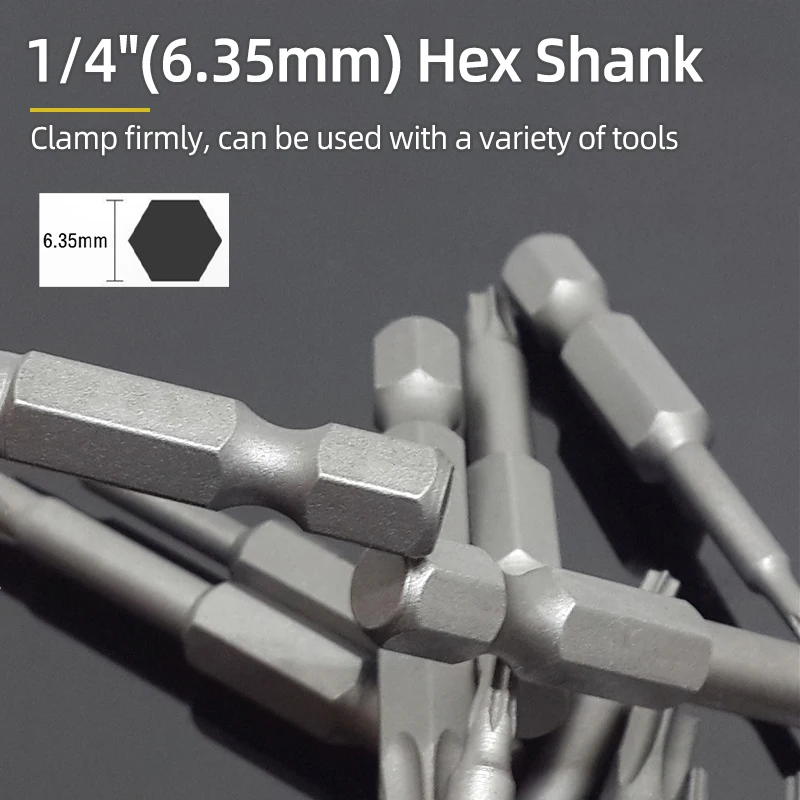 50/75/100/150mm Security Tamper Proof Magnetic Screwdriver Set Drill Bit Screw Driver Bits Hex Torx Flat Head 1/4\