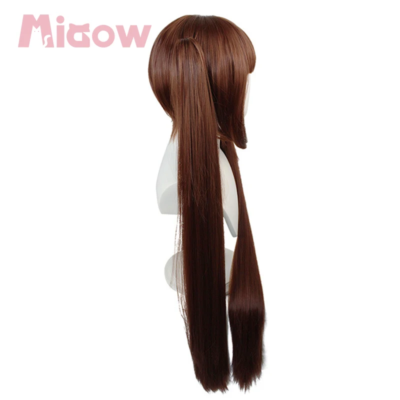 Anime’NEKOPARA‘ Chocola Cosplay Wig, Chocolate Brown Long Straight Twin Ponytails Heat Resistant Synthetic Wig view 3