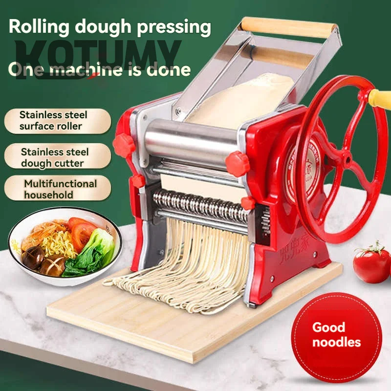 Hand-Cranked Noodle Pasta Dumpling Press Maker Machine Portable Commercial Manual Dough Roller Sheeter