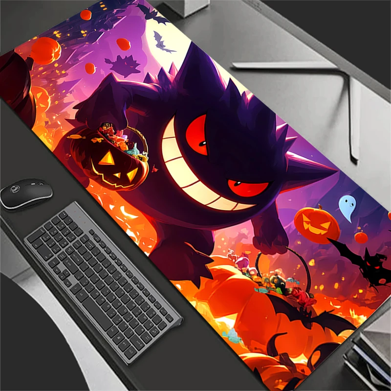 Mouse Pad P-Pokemons G-Gengar Large Gamer Gaming Accessories Speed Keyboard Rubber Lock Edge Desk Mat Laptop mousepad
