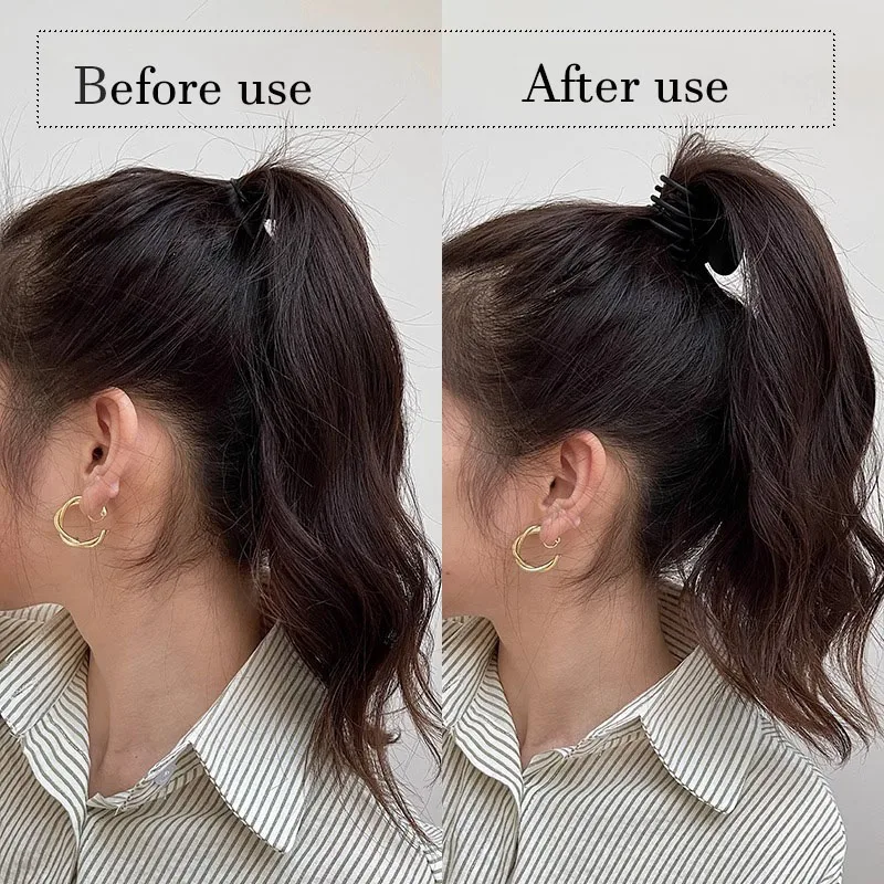 Women's 4cm Milk Coffee Hair Grab Small Frosted Grab Clip Shark Hair Clip Cute Accessory Solid Color Series Simple Fashion Funny - view 2