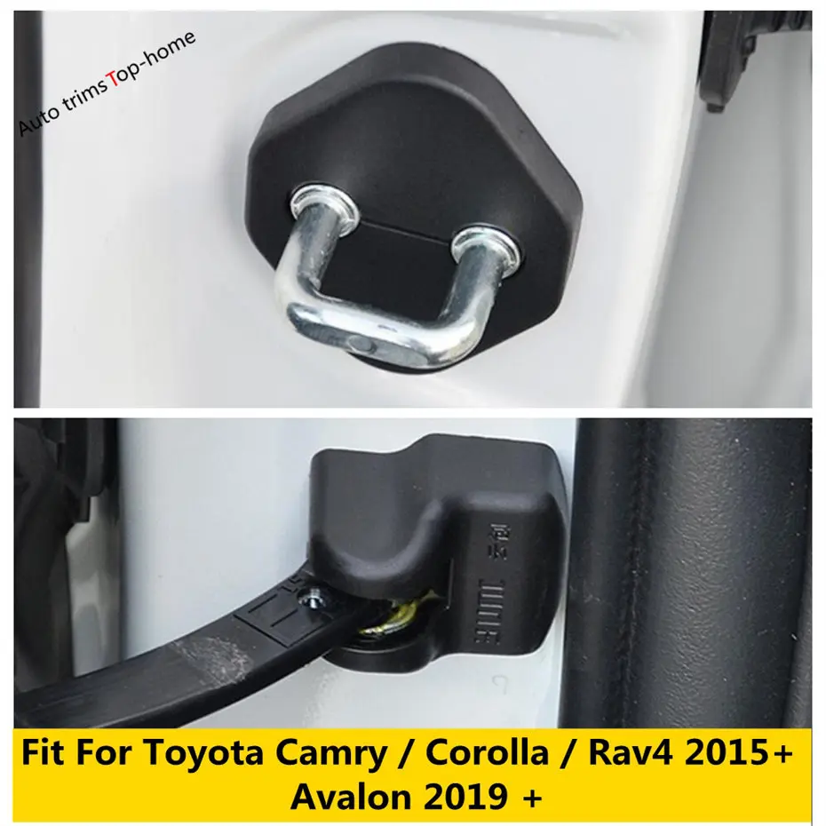 Door Lock Stop Rust Buckle Protection Cover Trim Accessories For Toyota Camry / Corolla / Rav4 2015 - 2023/ Avalon 2019 - 2023