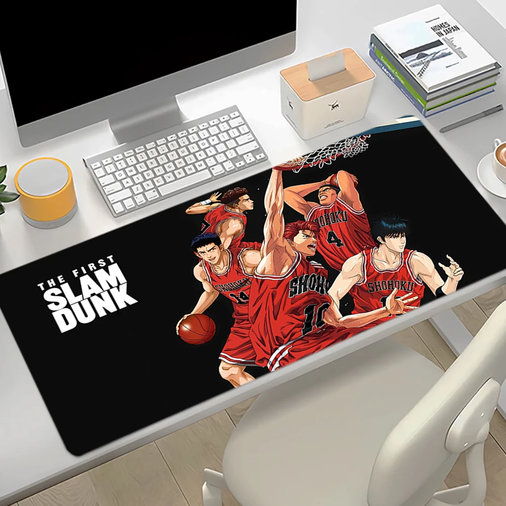 Anime Gaming Large Mouse Pad XXL Keyboard Rug S-Slam Dunk Laptop PC Gamer Extended Desk Mat Non-slip Rubber Base Mousepads