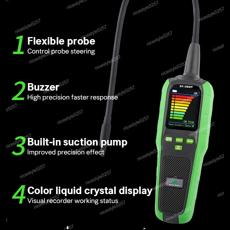 DSZH Super Stars ST-382P Refrigerant Leak Detector Air Conditioner Automotive Refrigerant Freon Leak Detector