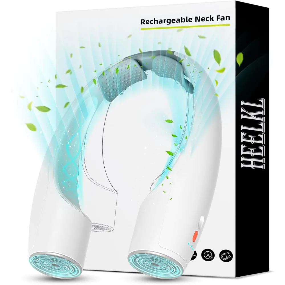 

Adjustable Speed Neck Cooling Fan Rechargeable 4000mAh Quiet Wearable for Home Office Travel