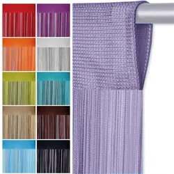 100CM X 200CM Thread Curtains Screen Ribbon String Divider Blind for Living Room Door Wall Window Panel Tassel Curtain