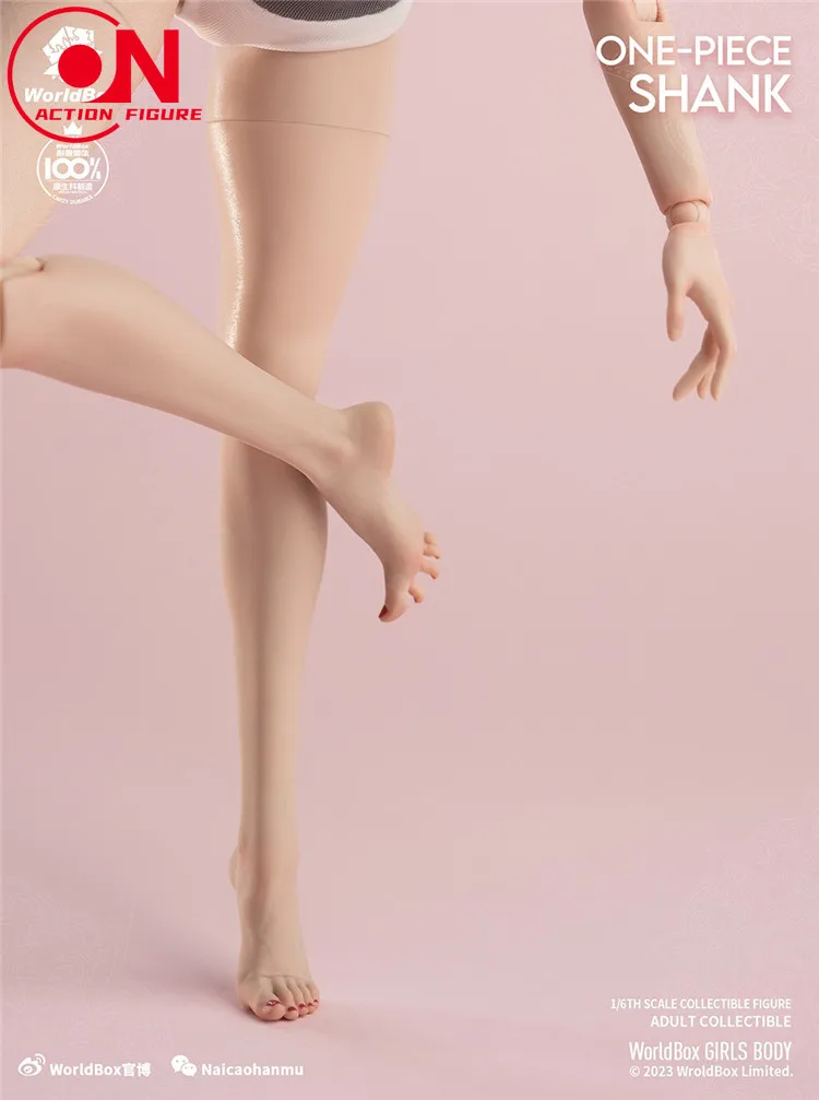 여러 스타일 Worldbox AT204 1/6 스케일 창백한 원피스 정강이 4 피트 유형 액세서리 AT202 여성 액션 피규어 바디 모드에 적합