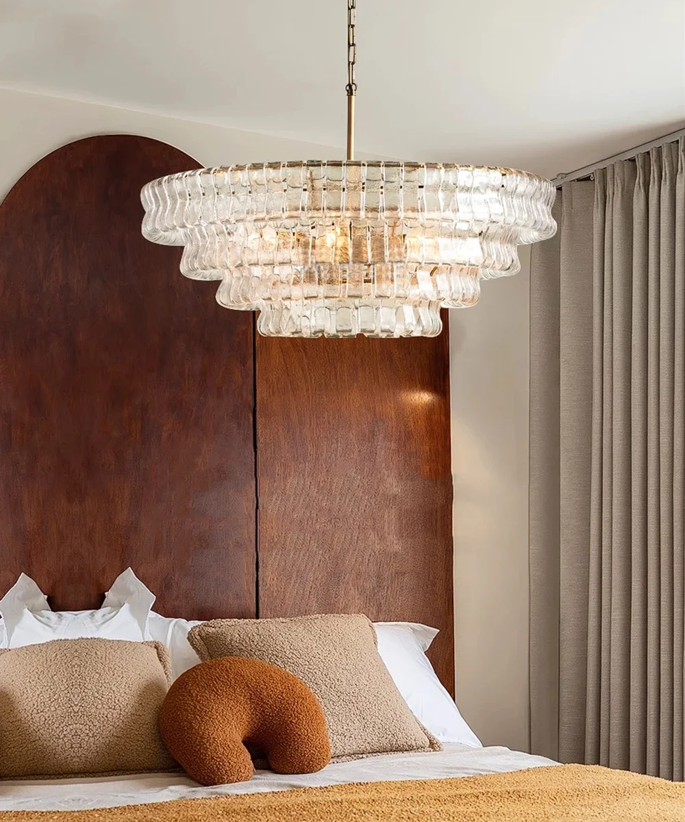 

Luxury French High-End Chandelier Clear Smoke Glass for Living Room Dining Room Bedroom Modern Design