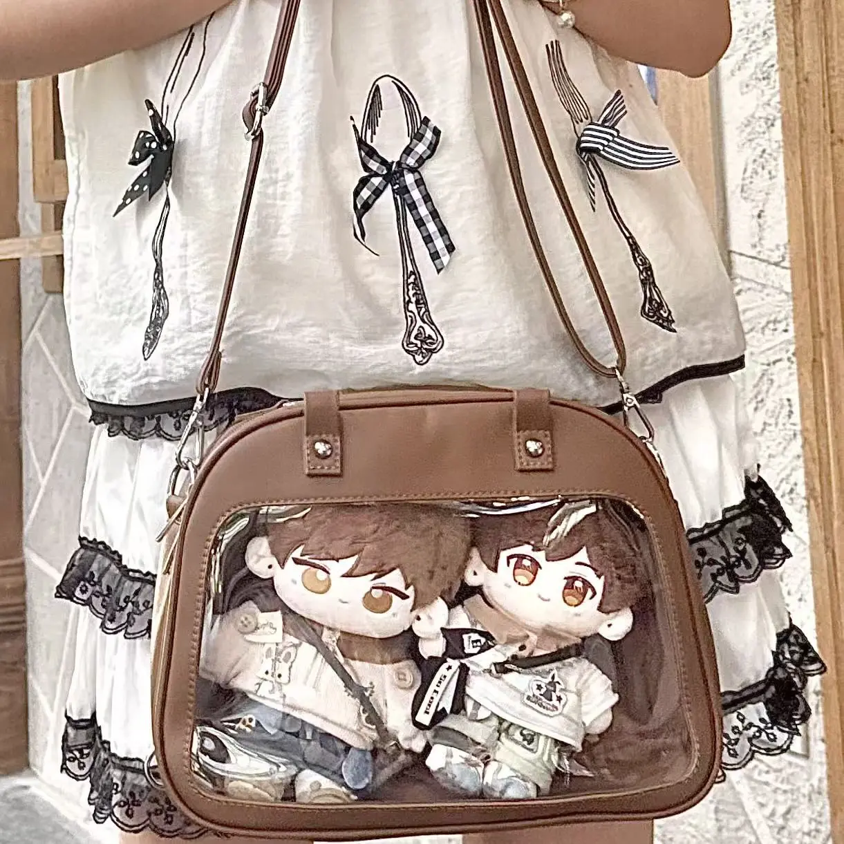 Second Dimension Comic-Con Ita Bag Women Transparent Window Doll Display Shoulder Backpack Multi Strap Kawaii Handbag for Girl