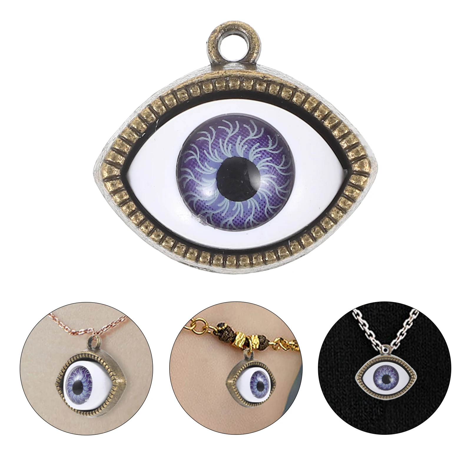 

10pcs Alloy Jewelry Pendant Evil Eye Charms Metal Bracelets Accessories Earrings DIY Necklace Pendants Jewelry Making Supplies