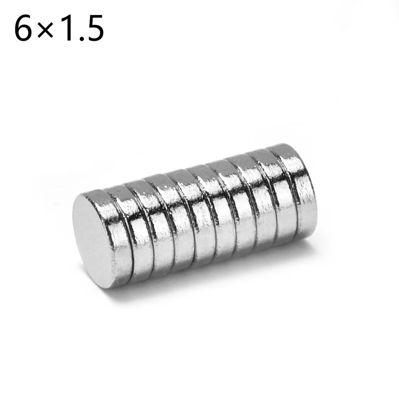 1000Pcs Mini Small N35 Round Magnet 6*1 6x1.5 6x2 6x3 6x4 mm Neodymium Magnet Permanent NdFeB Super Strong Powerful Magnets 6x12