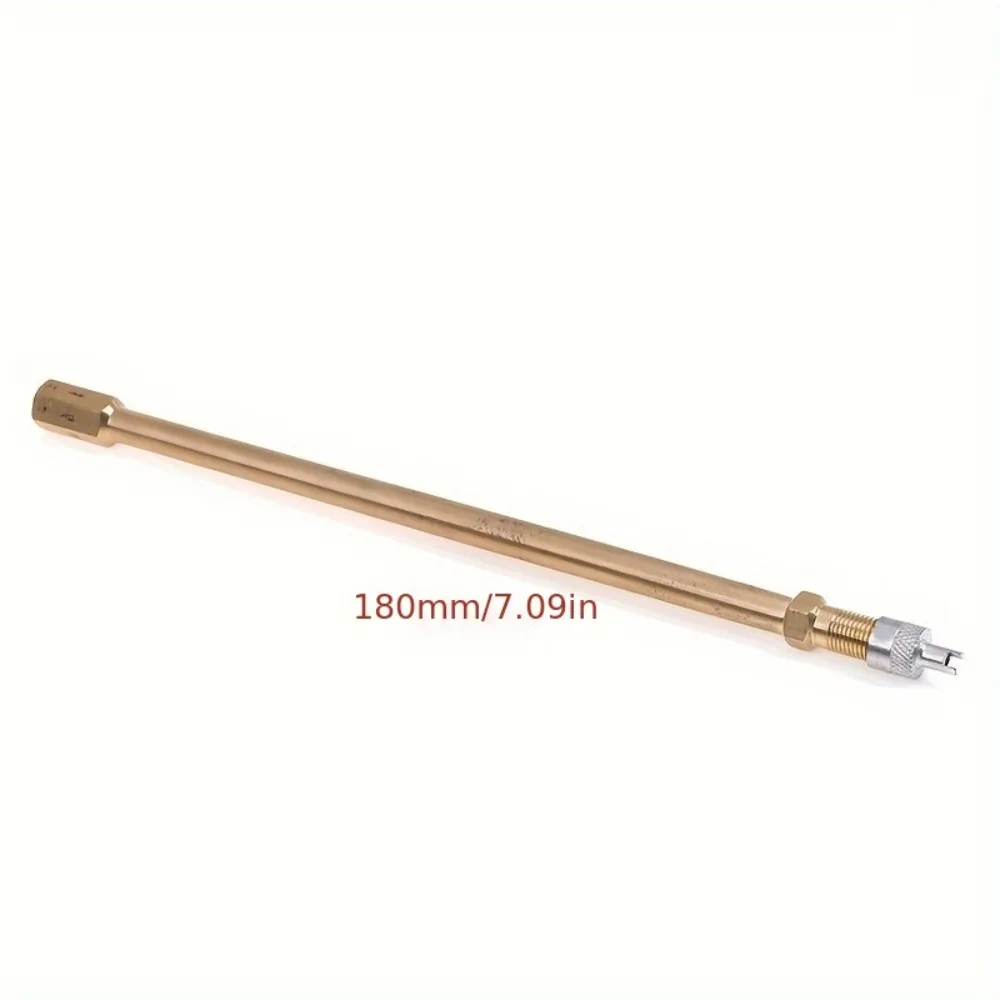 Easy Install Brass Tire Valve Extension 50-200mm Anti Rust Valve Stem Adaptor Tyre Inflator Adaptor Tire Inflation