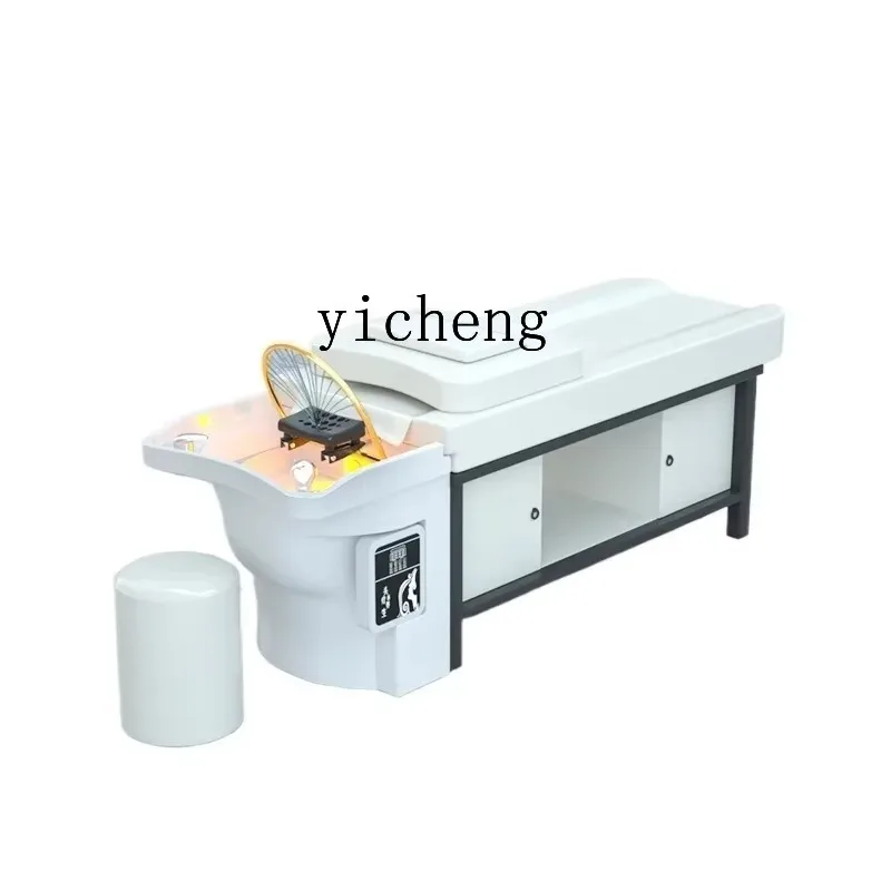 MR-16  beauty salon special flat massage bed with water circulation fumigation hair treatment shampoo bed