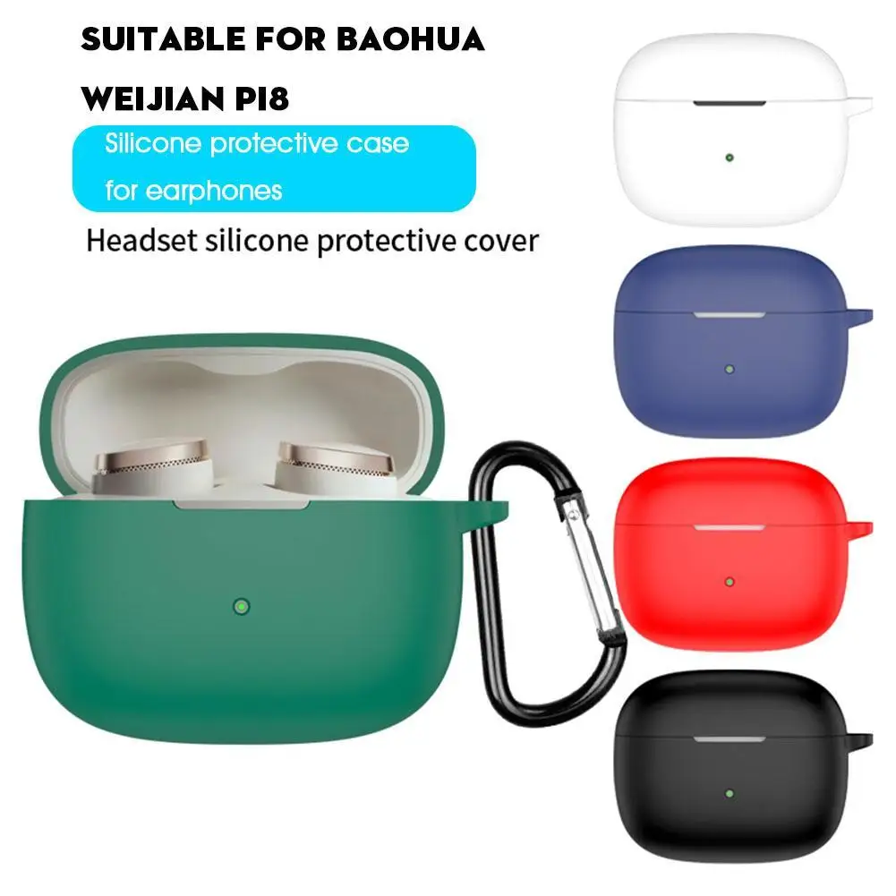 Funda protectora de silicona para auriculares Bowah Weijian Pi8, anticaída y antiarañazos, Bluetooth