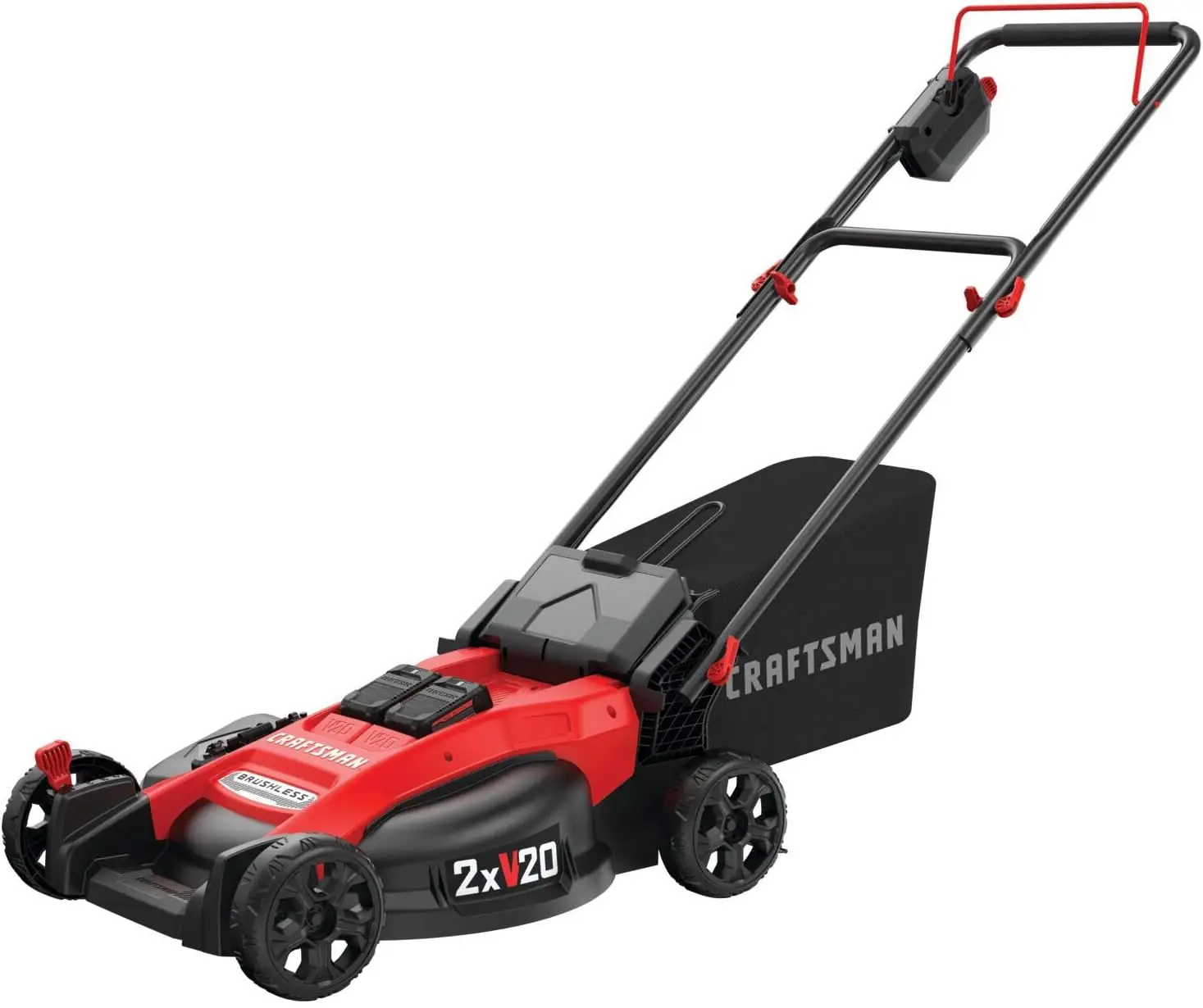 V20 Lawn Mower, Push Mower, Lightweight and Portable, Grass Bag, Battery and Charger Included (CMCMW220P2)