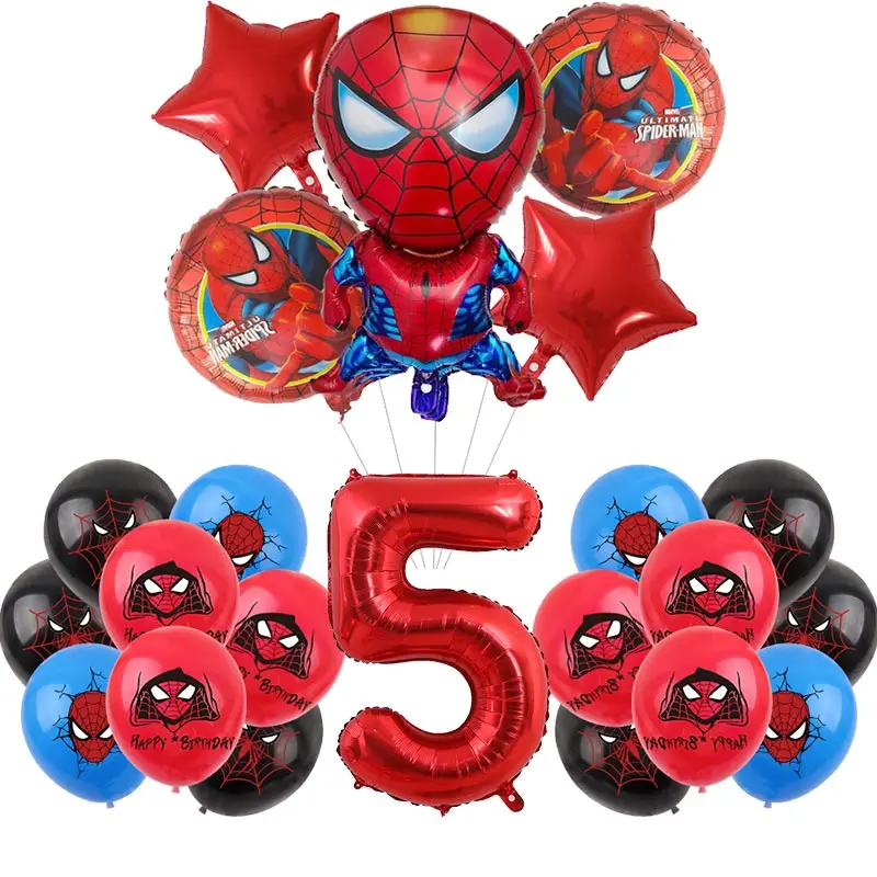 Spiderman Birthday Decoration Party stoviglie forniture per palloncini Red Spiderman Theme Cup Plate tovagliolo bambini ragazzi Happy Baby Shower