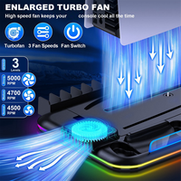 FEB-S2000 RGB Vertical Stand for New PlayStation 5 Slim/PlayStation 5 Cooling Station Notebook-Grade Cooler PS5