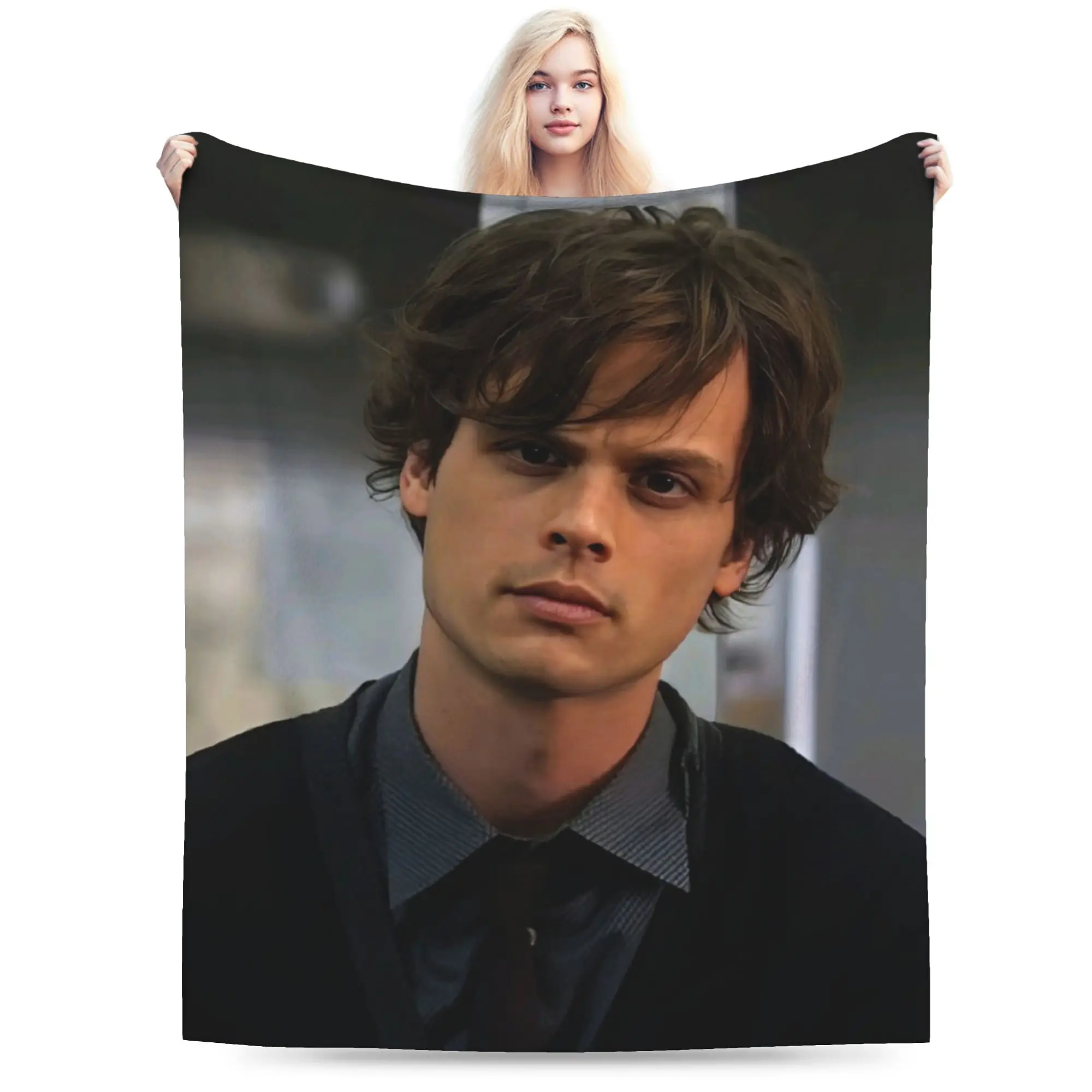 Cozy Criminal Minds Spencer Reid Blanket Stuff Sofa Decorative  Throws And Blankets Lightweight Flannel for Bedroom