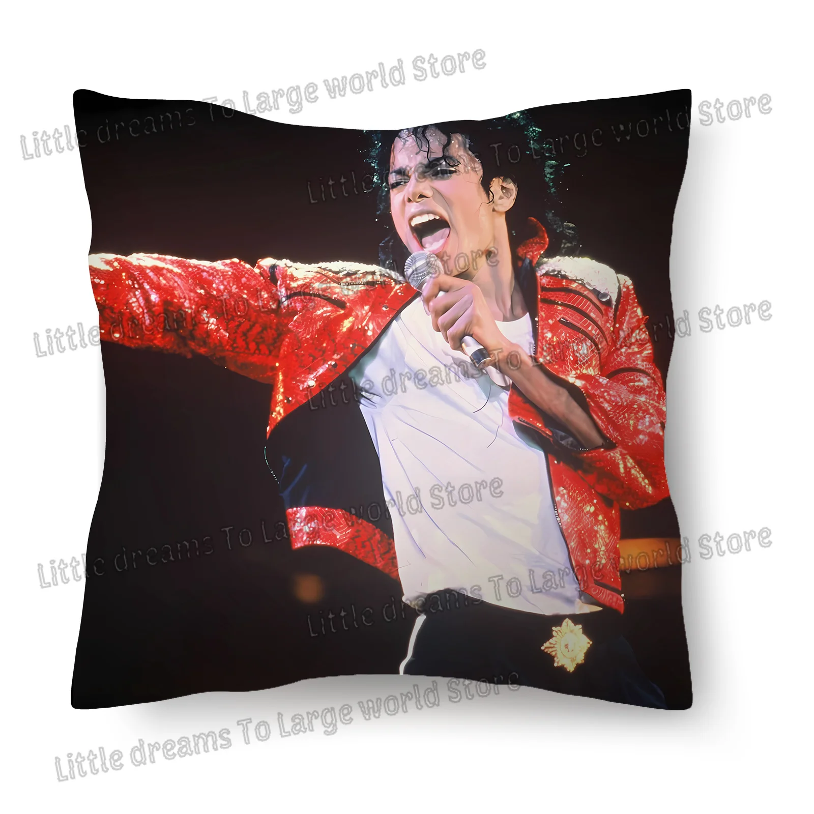 Michael Jackson Pillowcase Singer MJ Decorative 45x45 Pillowcases for Sofa Cushions Square Single-sided Pillowslip Home Ornament - view 6