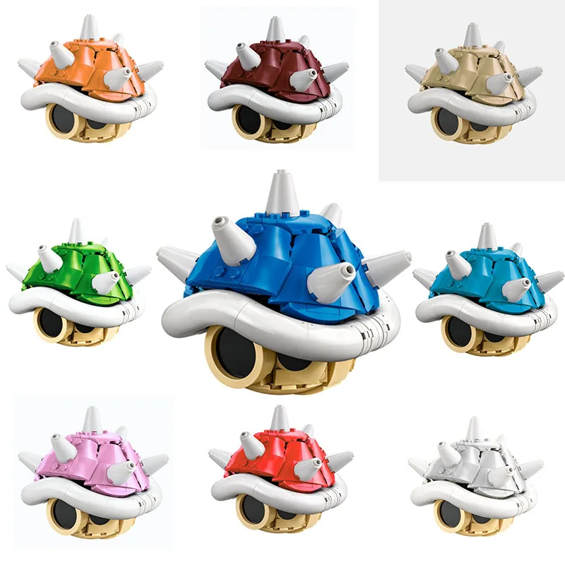 

234 шт. Super Marioses Kart Spiny Shell культовый предмет модель сменные цвета MOC DIY строительные блоки игрушки на день рождения подарок