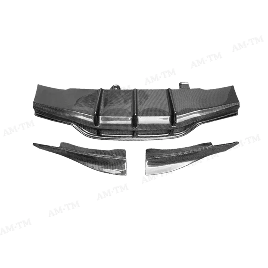 For Mercedes Benz C Class W205 C63 2015-2018 Two doors Carbon Fiber Car Rear Bumper Diffuser Rear Side Splitters Spoiler Lip