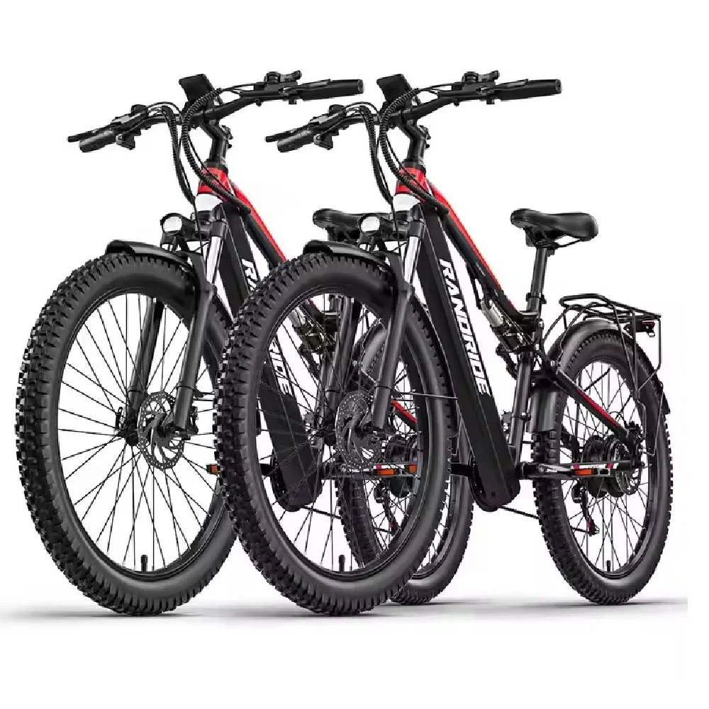 

YG90 EU Stock E Bike 48V 17Ah Электрический горный велосипед с полной подвеской Внедорожный электронный велосипед с задней стойкой