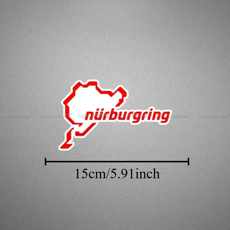 1Pc 2D Flat Race Track Map Waterproof UV Resistant Vinyl Sticker for Car Scooter Window Decor Holiday Gift