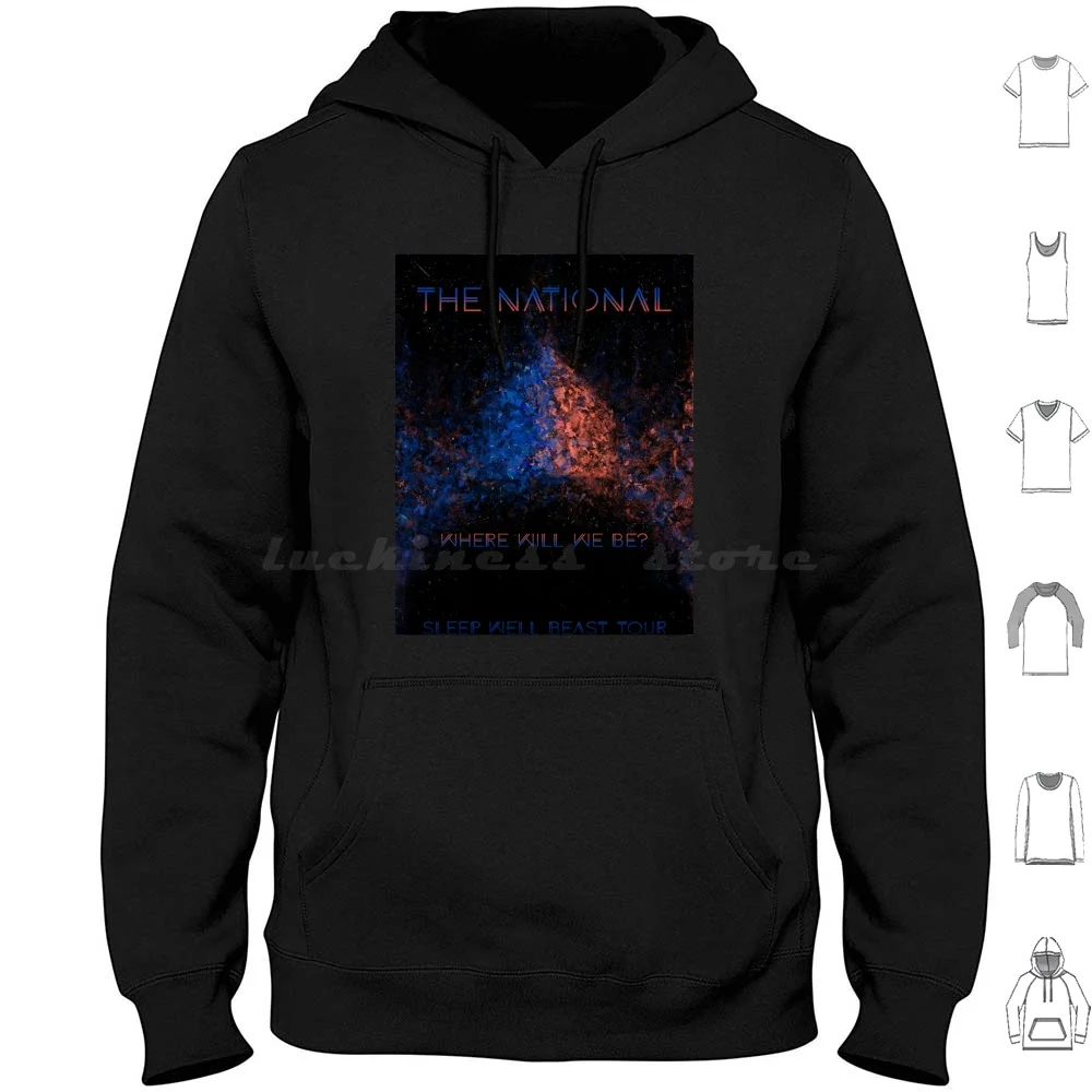 

The National ( Band )-Sleep Well Beast ( Design ) Толстовка с капюшоном из хлопка с длинным рукавом The National Ntl Ntnl National Band Music Indie