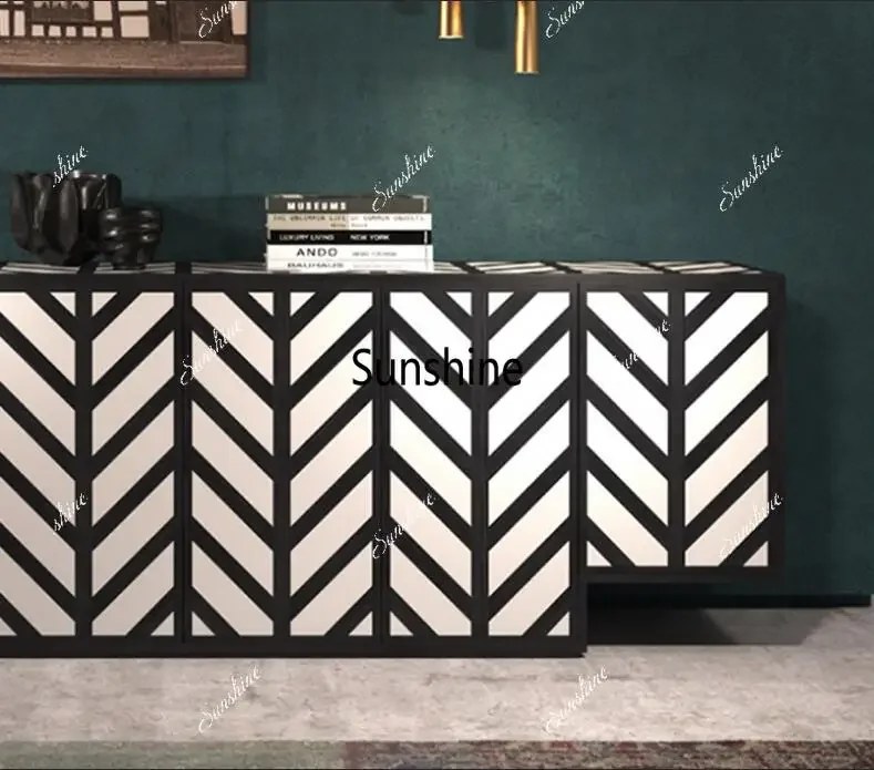 French art side cabinet, creative postmodern four-door floor cabinet FT