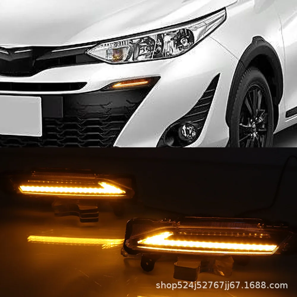 For Toyota 17-19 Yaris daytime running lights, daytime running lights, turn signals, front fog lights