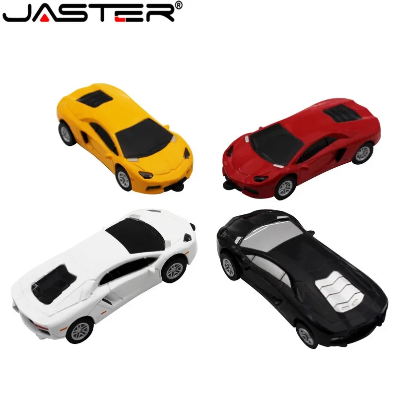 JASTER Metal Roadster Style USB Flash Drive 128GB Mini Red Sports Car Pen Drive 64GB Creative Gift High Speed U Disk 32GB 16GB