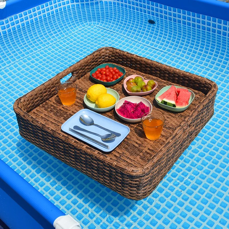Shop Courtyard Outdoor Garden Furniture Set Courtyard Water Swimming Rattan Basket Service Food