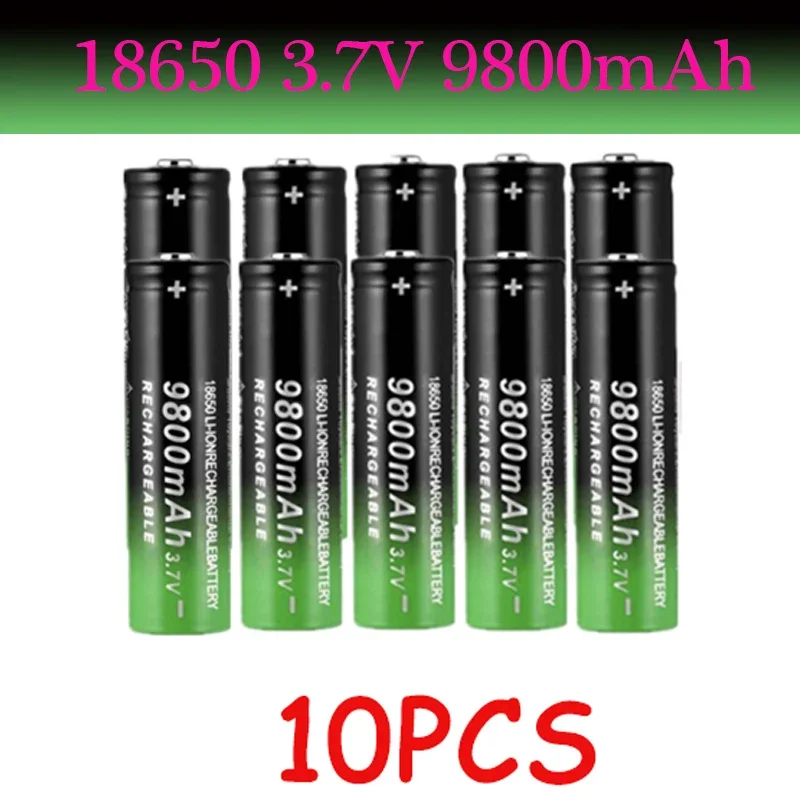 

2/4/6/8/10/20PCS New Fast Charging 18650 Battery High Quality 9800Mah 3.7V 18650B Li-Ion Flashlight Batteries