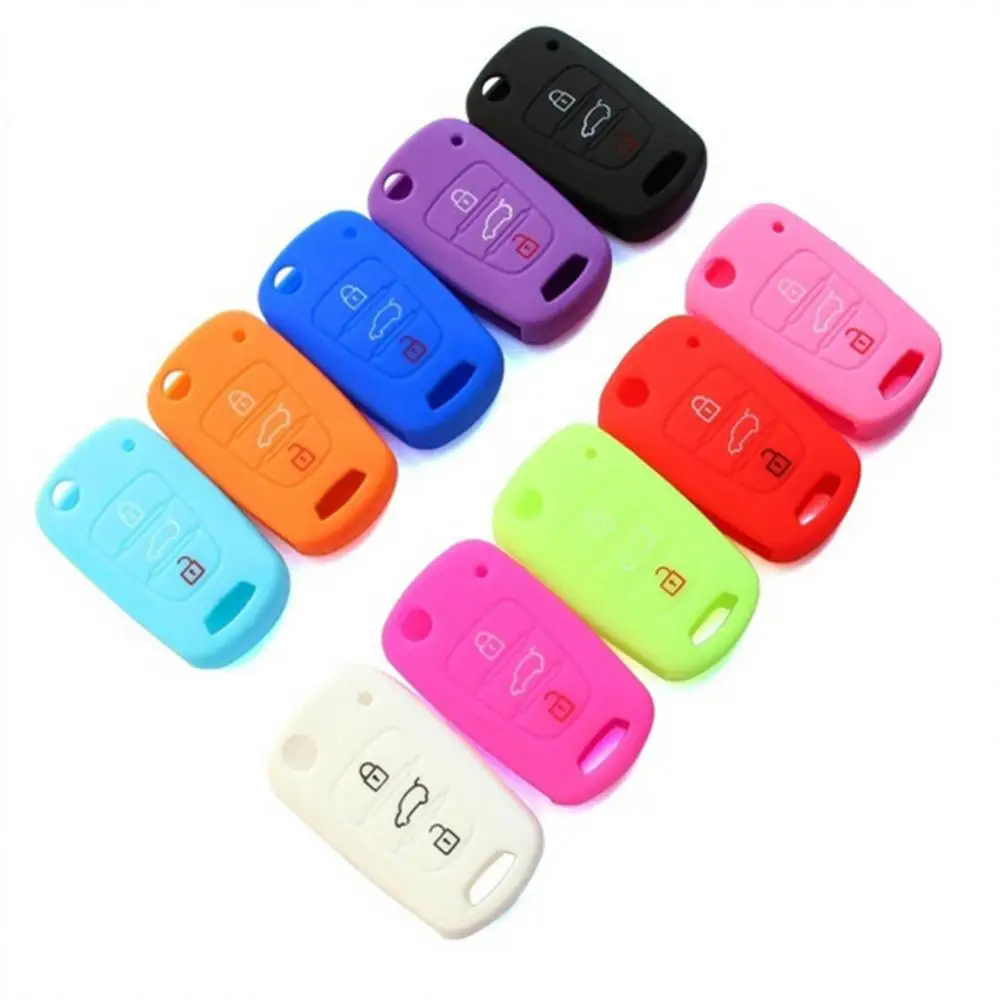 Silicone Car Key Flip Cover Case Remote Protector Bag Holder for I30 I35