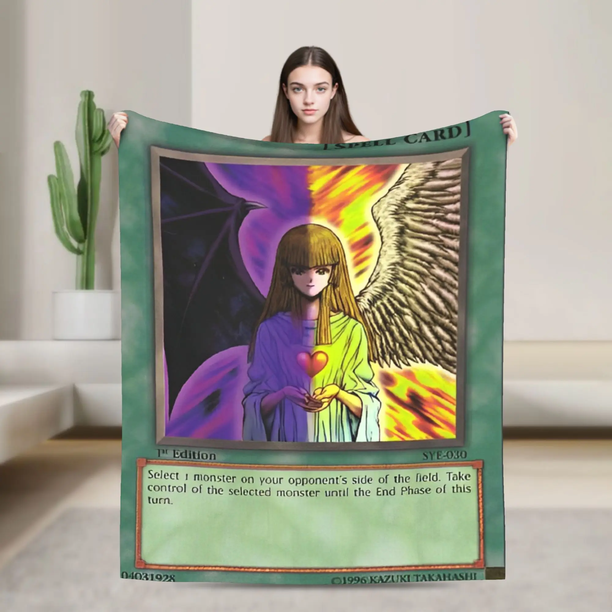 

Soft Warm Blankets Airplane Travel Anime Yu Gi Oh Card Throw Blanket Flannel Bedspread For Bedroom Novelty Sofa Bed Cover