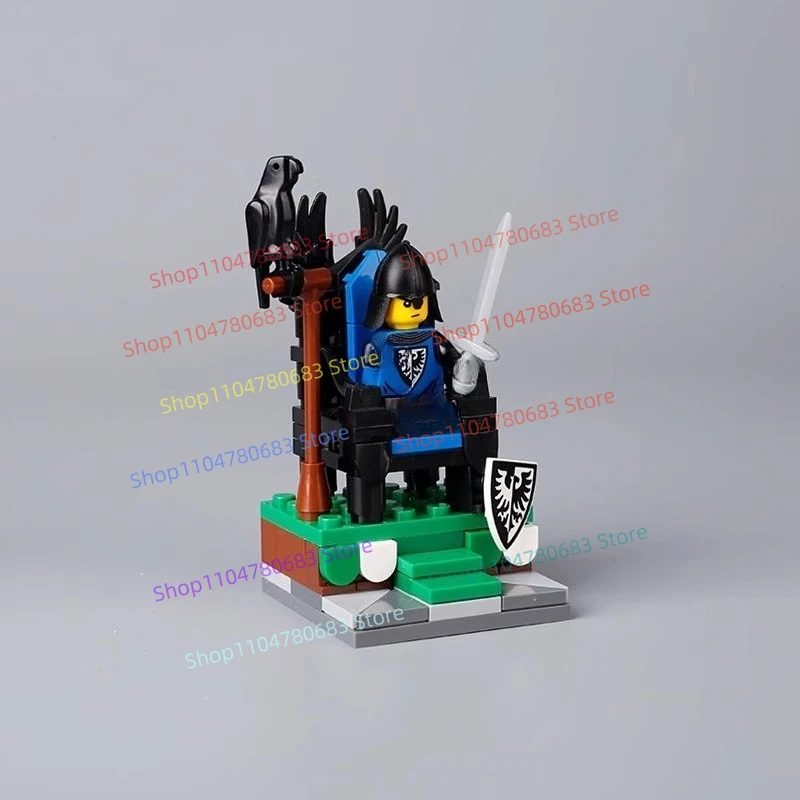 MOC New Building Blocks Doll Medieval Throne Knight Toy Gift Ornaments Collection