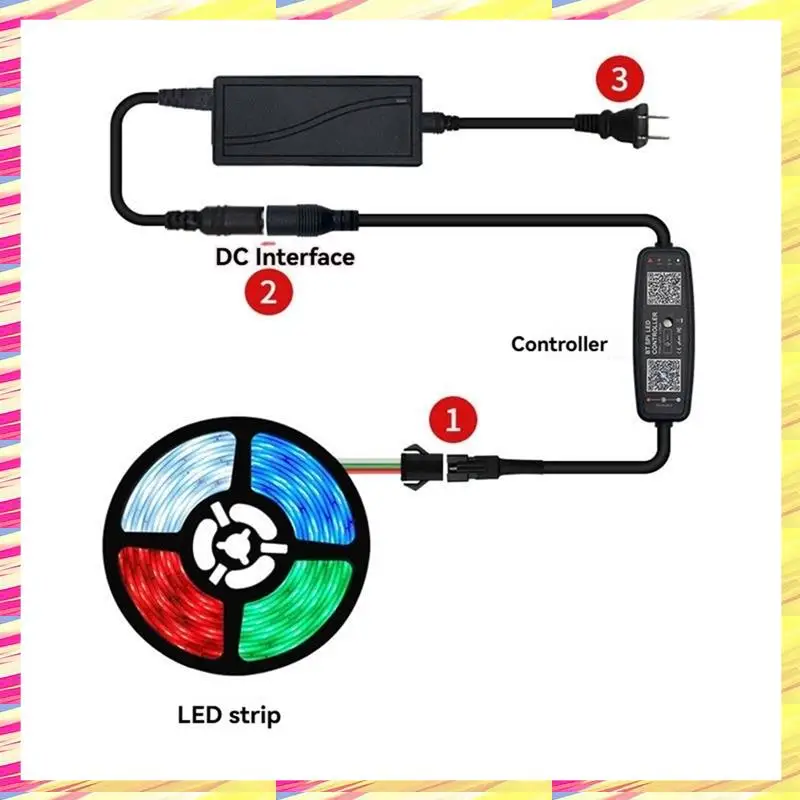 ABJJ WS2812B LED Controller Bluetooth APP Control Music Controller For SK6812 WS2811 WS2812 LED Pixel Light Strip