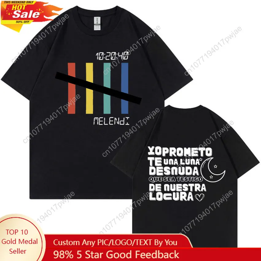 

Hot Sale Rapper Melendi T-Shirt 2025 Album Tour Harajuku Tshirt Summer Cotton O Neck Fashion Comfort Short-Sleeved Tee Teenagers