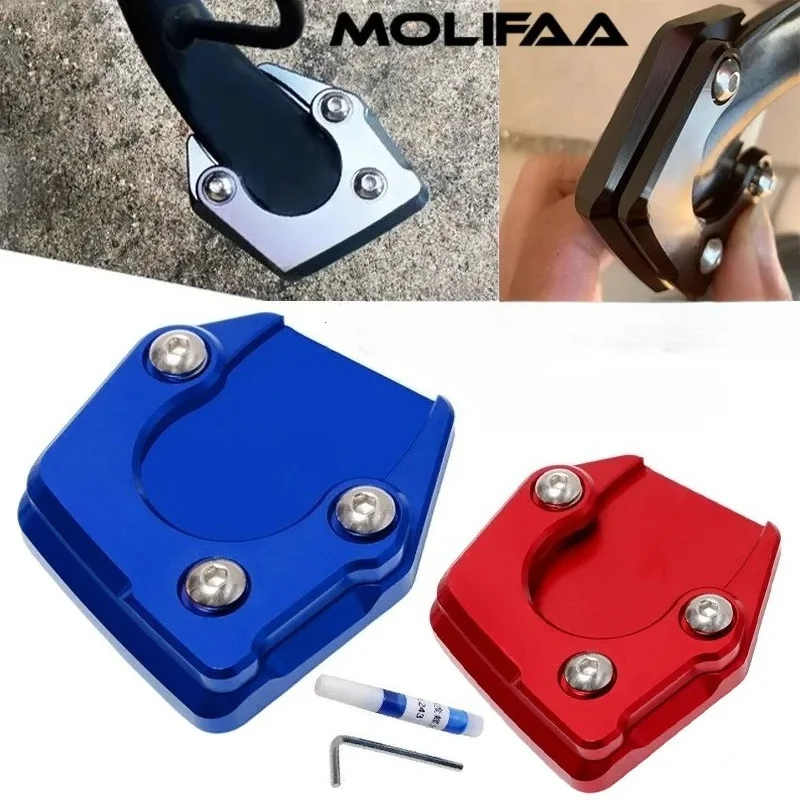 Enlarger Cover Kickstand For Yamaha Force 155 Smax 155 Motorcycle Side CNC Enlarge Plate Foot Extension Pad Accessories