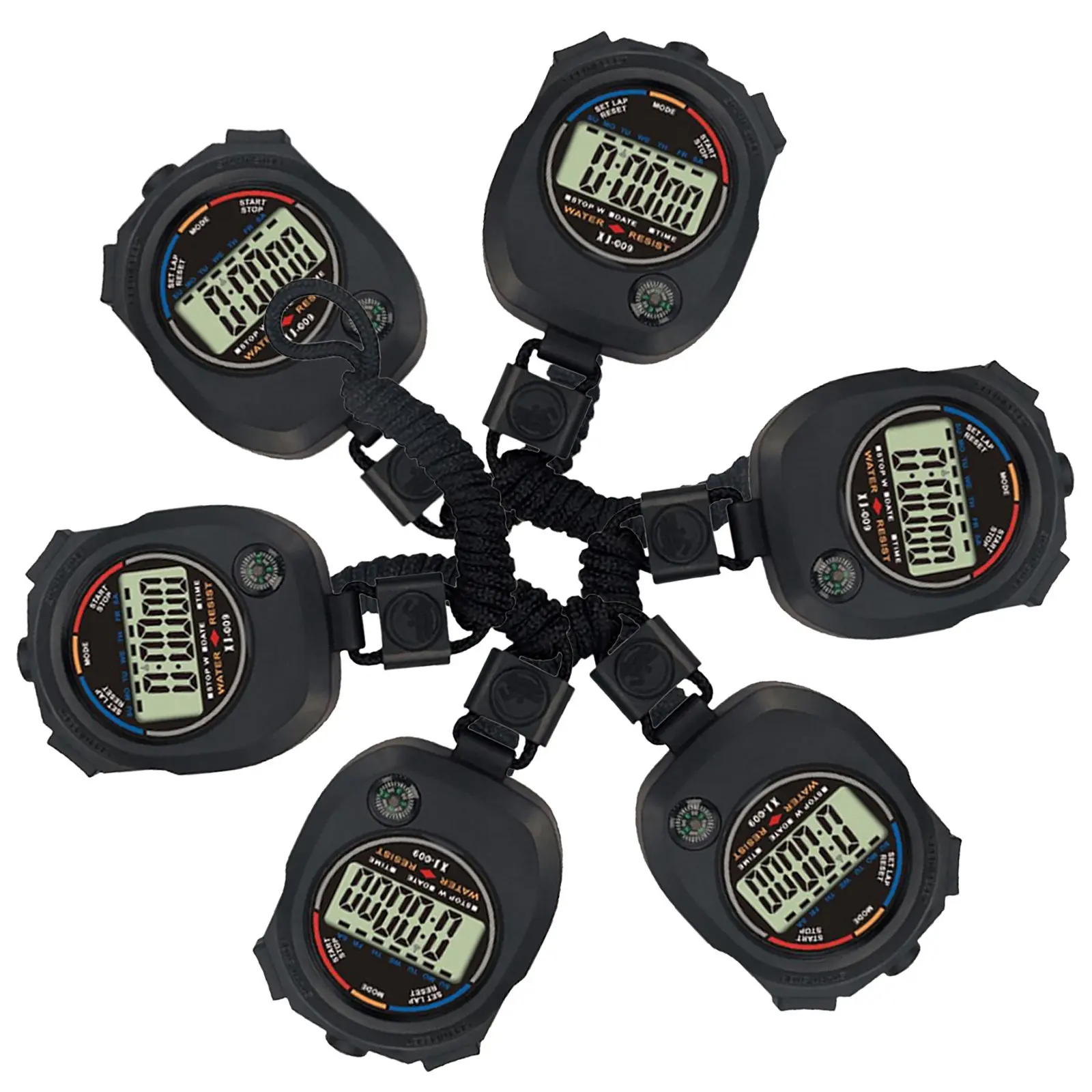 6Pcs Electronic Match Timer Portable Game Stopwatch Training Stopwatch Match Stopwatches Electronic Timer Game Stopwatches