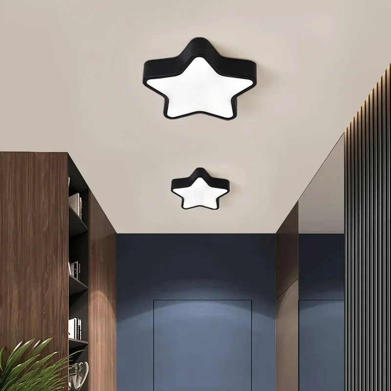 Plafoniere pentagramma semplici luci a led per corridoio lampada da studio per camera da letto illuminazione calda per ingresso lampada da soffitto