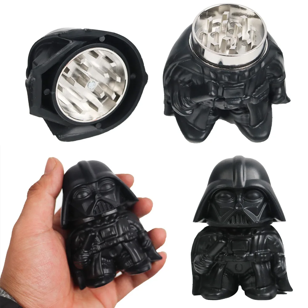 

63mm Black Warrior Style Grinder 3layer Metal Material Manual Rotating Grinder Kitchen Tools Smoking Accessories