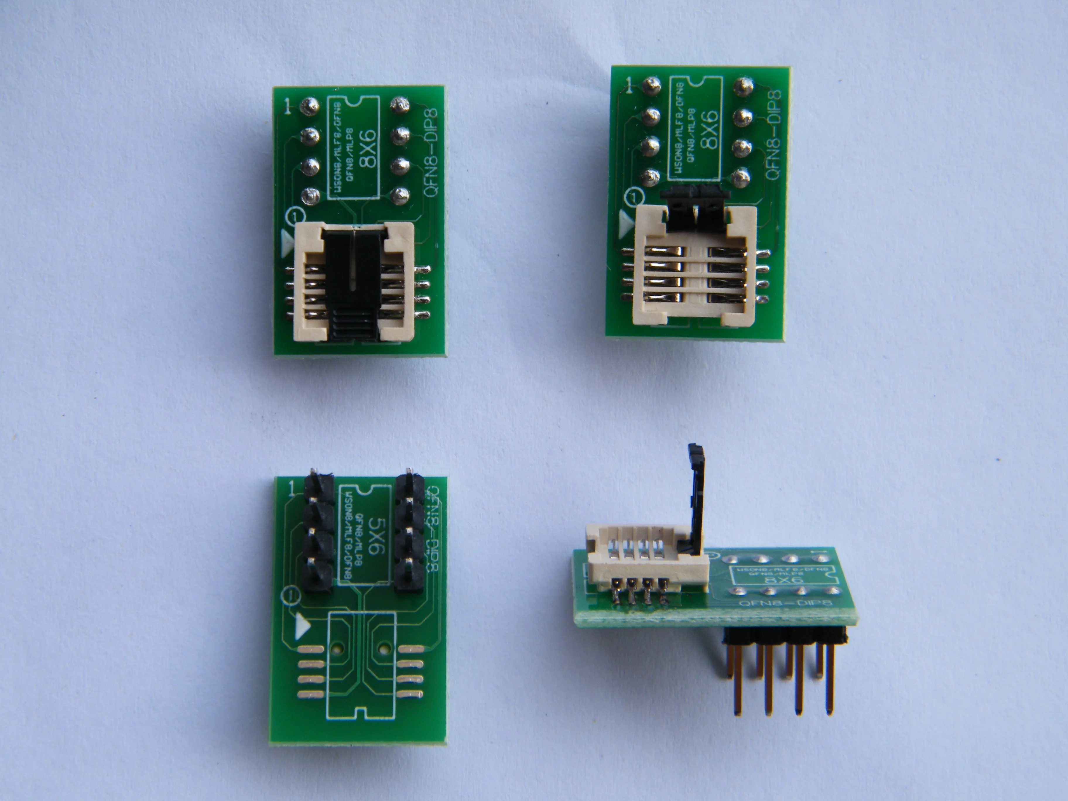 Original QFN8 /WSON8/MLF8/MLP8/DFN8 TO DIP8 Socket/Adapter 6*5MM and 8*6MM Chip for T48 TL866II RT809F/H CH341A EZP2019/2023