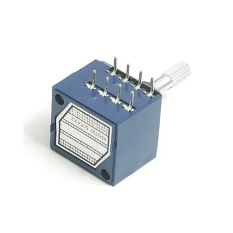 1pc Precision Chip Resistor Enthusiast Step ALPS RH2702 Double Volume Potentiometer 50KA 100KA 250KA Exponential Type