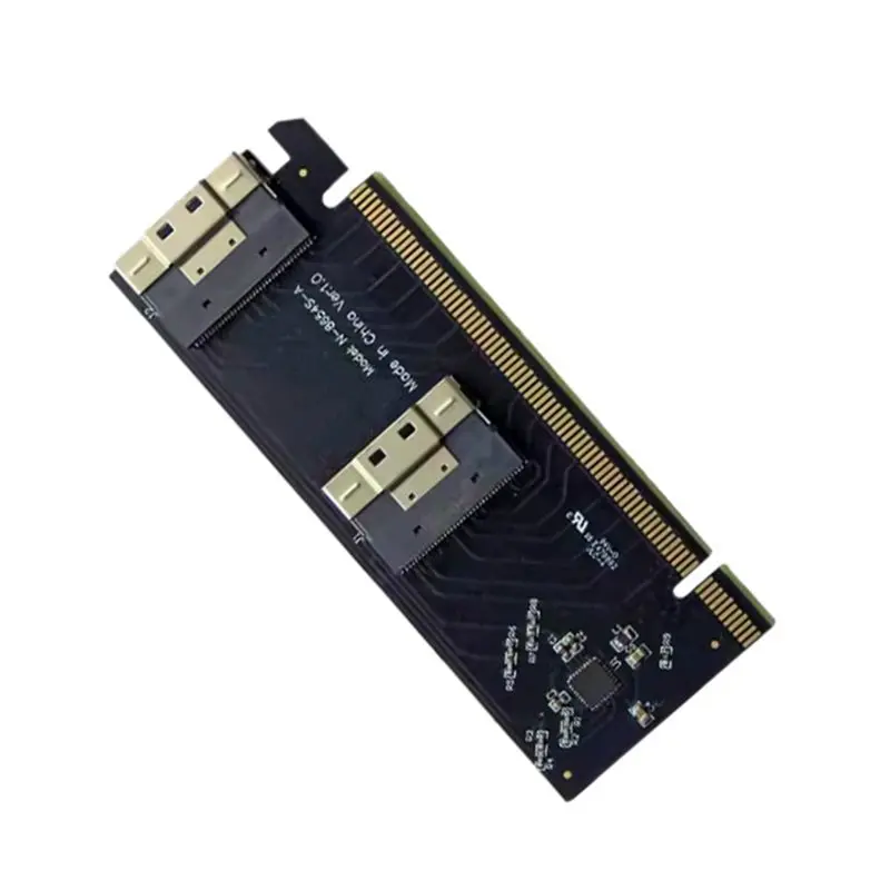Super Deal -SFF-8654 8I Pcie 3.0/4.0 X16 To 2 Port X8 Pcie X4 X4 X4 X4 Adapter Card For SFF-8654 8I Expansion