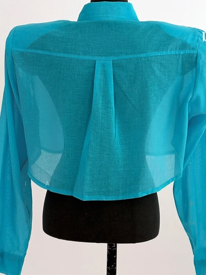 

Dongda Gate Summer Loose Long Sve Pure Color irt Stand Collar Sun Protection Outerwear ort Sle Top for Small Figures