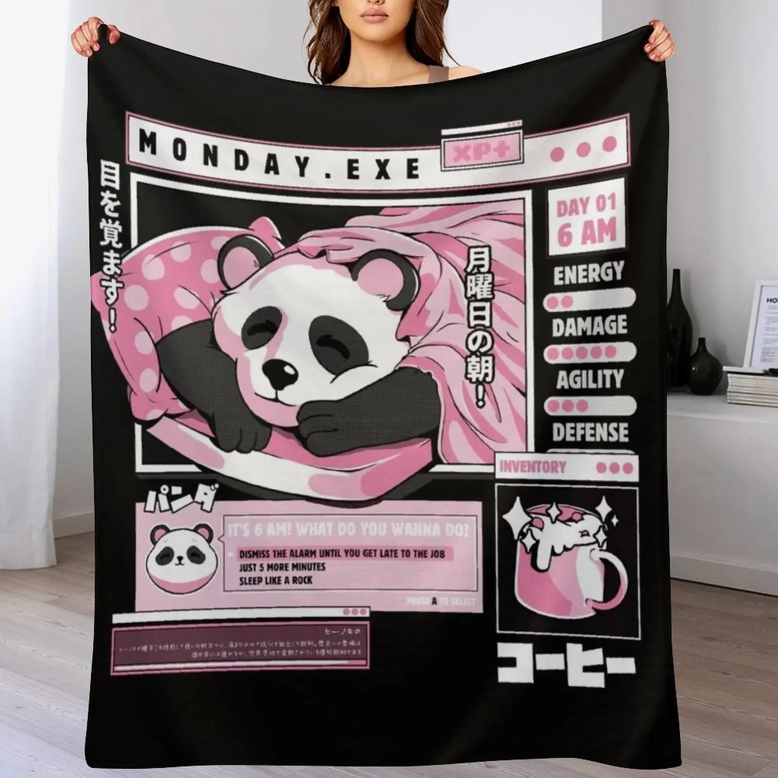 Monday.exe Throw Blanket Kid'S Hair Bed covers decorative Blankets