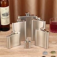 High Quality Stainless Steel Hip Flask Portable Container Whisky Flagon Convenient Leakproof Drinking Bottle Outdoor