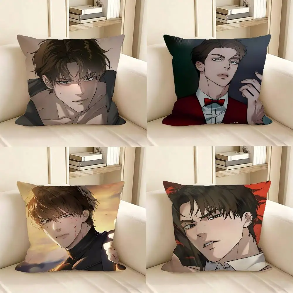 1pc Cartoon Taekjoo Zhenya Pillow Case Fashion Square Pillowcase Bedroom Sofa Room Ins Decoration Leisure