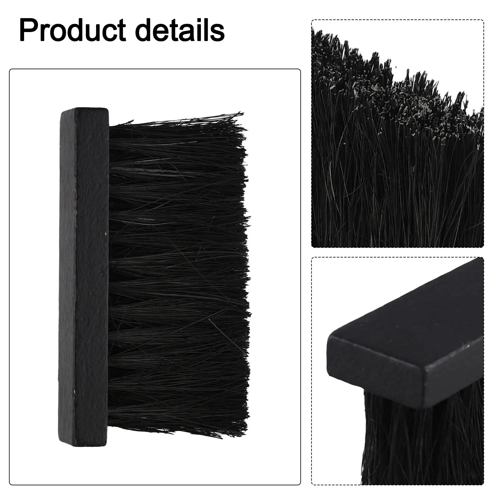 Brush Fireplace Tool Brush Home Outdoor Oblong Wooden 13.5*3.5*8cm Black Brush Head Fire Hearth Fireside Hair Length 6.5cm